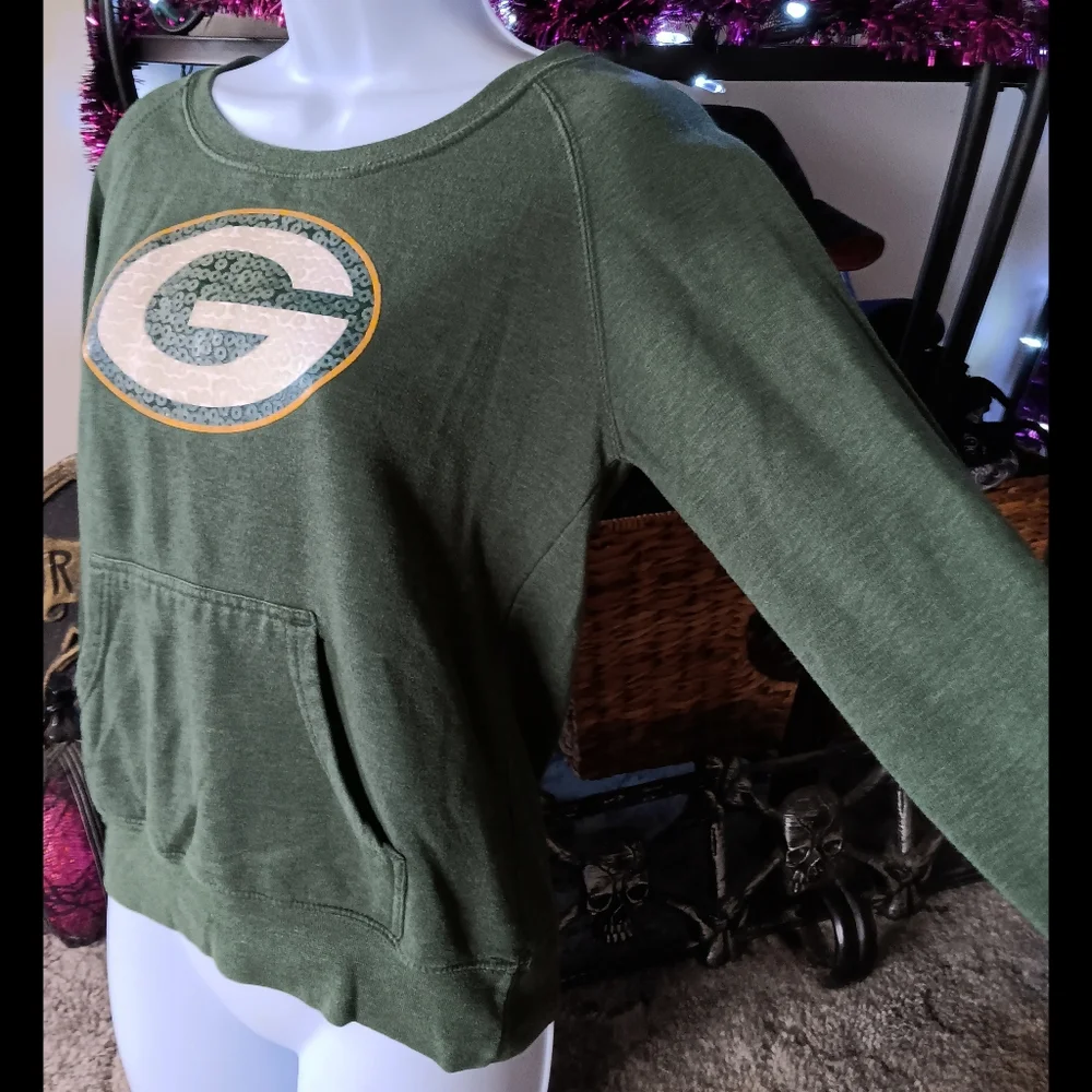 💚💛*4/$15* Green Bay Packers Team Pullover Sweatshirt Girls XL 14 16 NFL Long